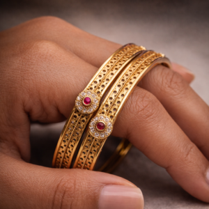Ruby Stone Designer Bangles