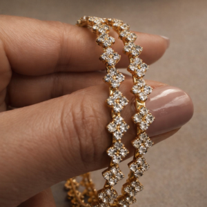 Luxury Floral Cluster Diamond Bangle