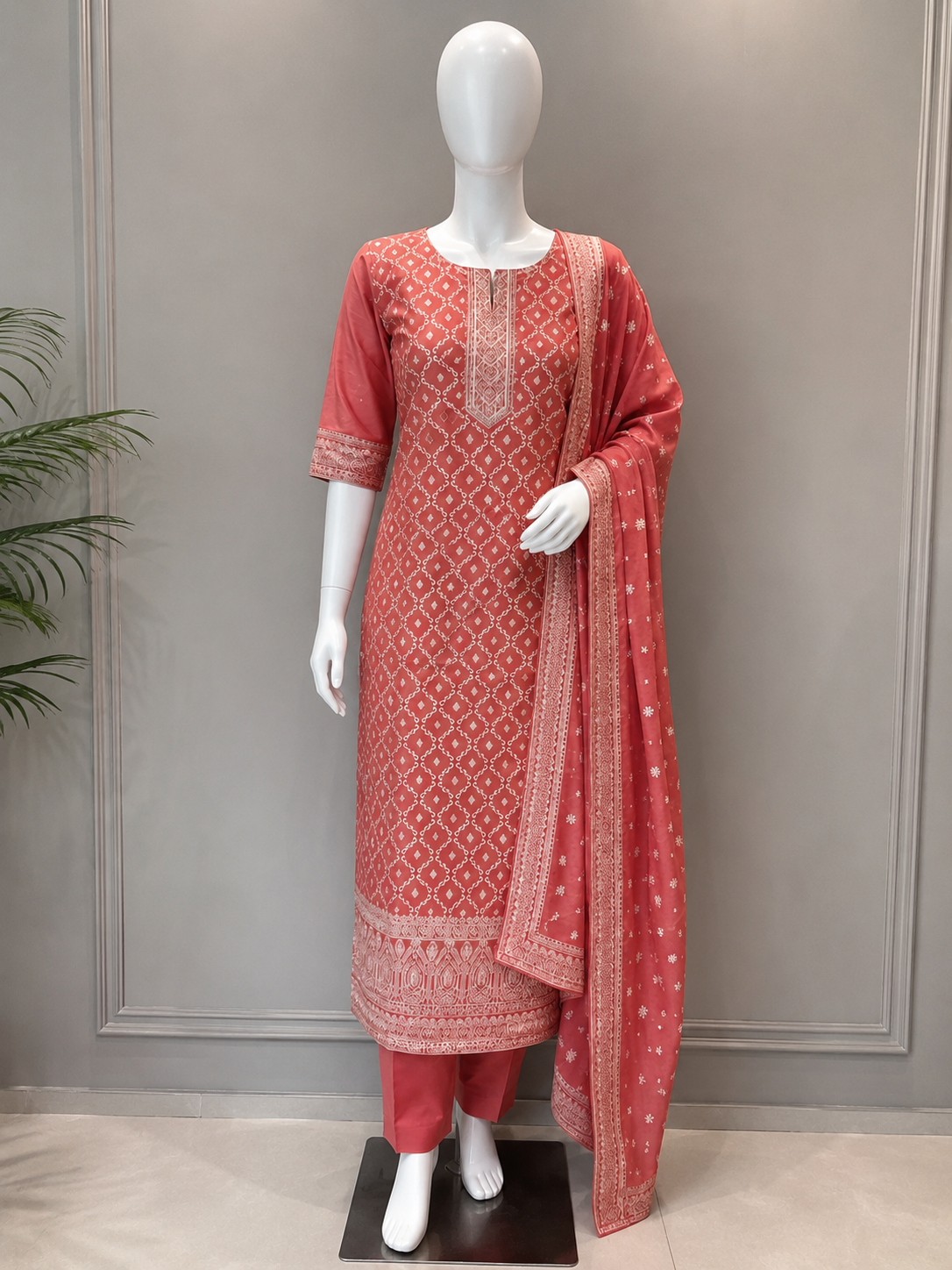 Elegant Orange Salwar Set - Image 2