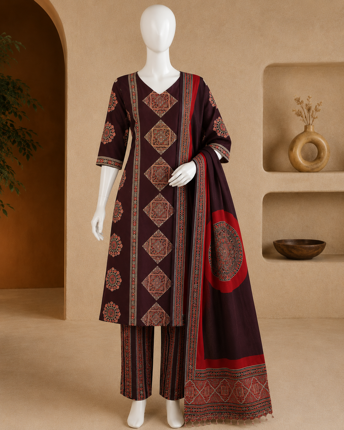 Premium Ethnic 3-Piece Suit Set