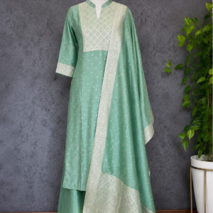 Pastel Green Embroidered Salwar Suit Set...