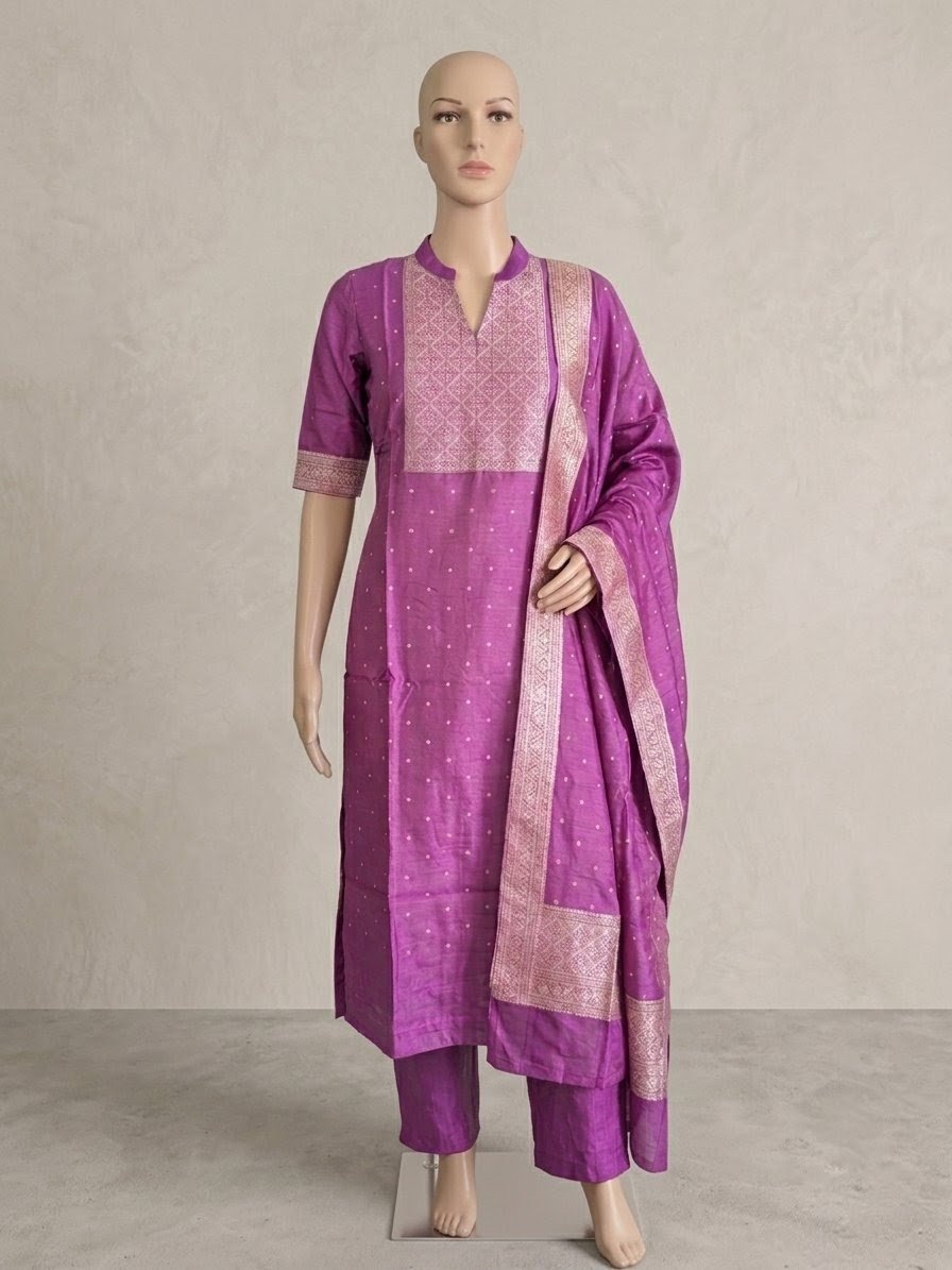 Elegant Magenta Purple Salwar Suit Set